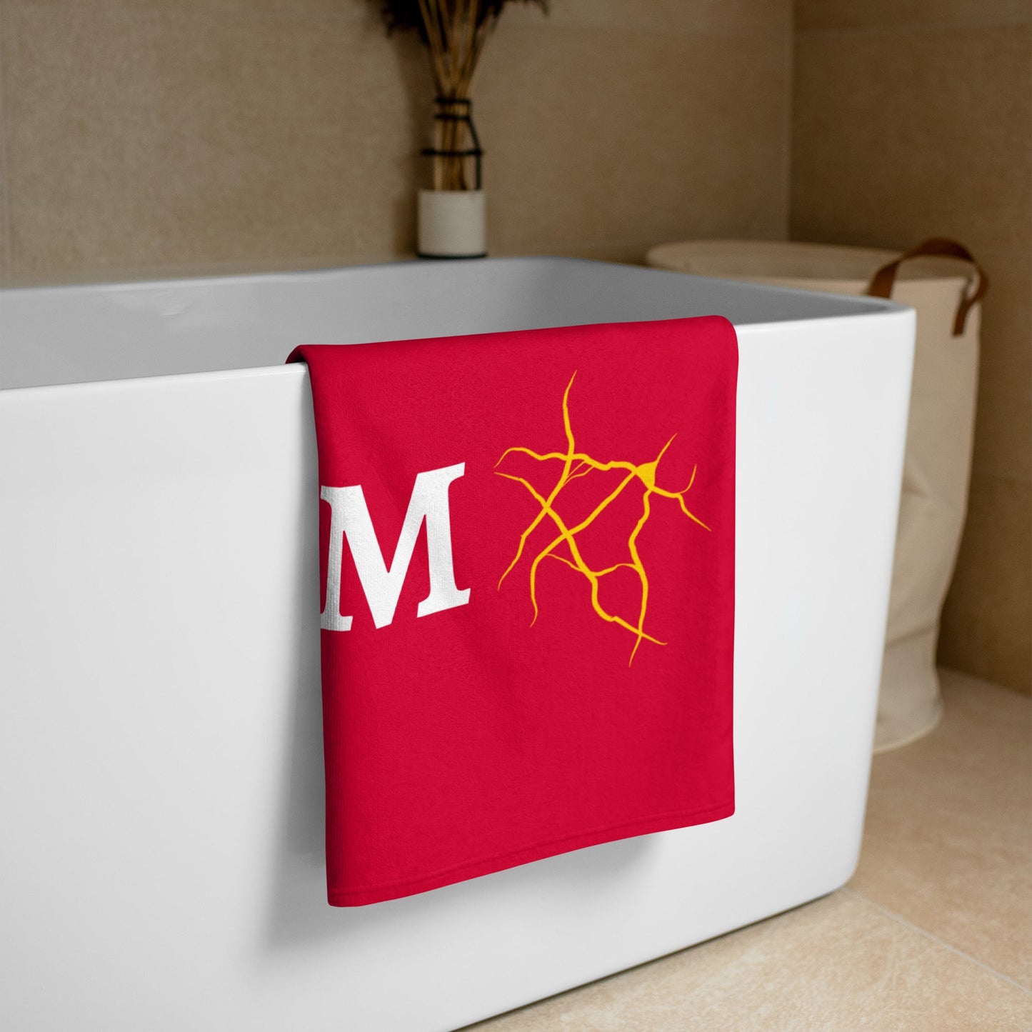 Serviette Prestige™ LOVE SXM Rouge et Coeur d'Or - Prestige SXM