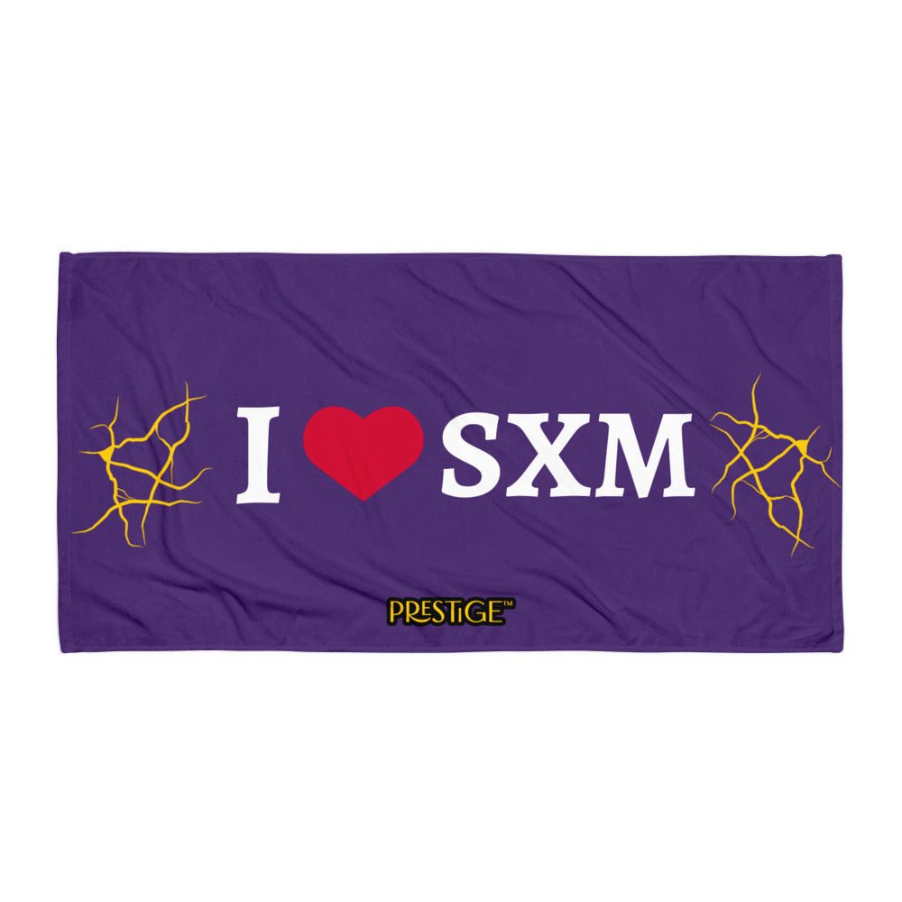 Serviette Prestige™ LOVE SXM Violet et Or - Prestige SXM