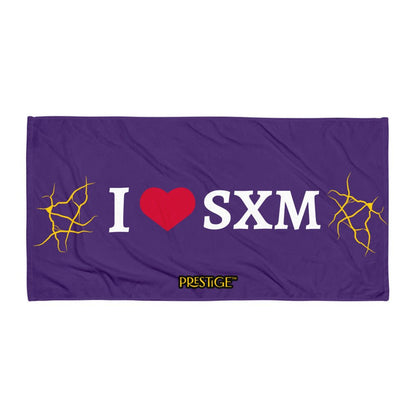 Serviette Prestige™ LOVE SXM Violet et Or - Prestige SXM