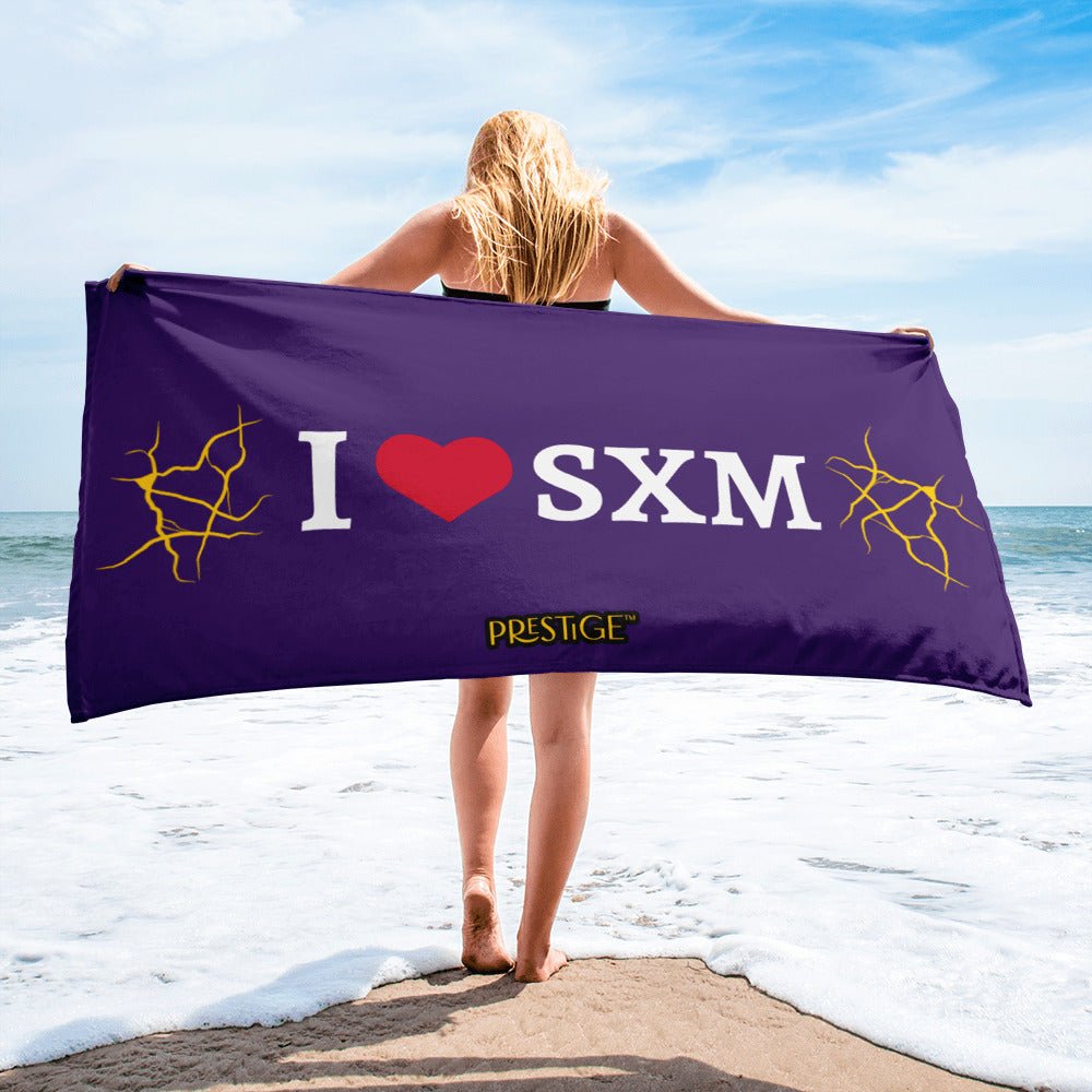 Serviette Prestige™ LOVE SXM Violet et Or - Prestige SXM