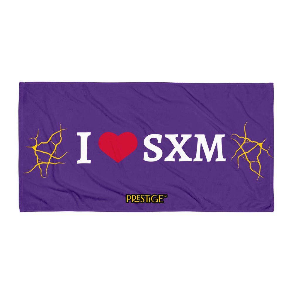 Serviette Prestige™ LOVE SXM Violet Indigo et Or - Prestige SXM