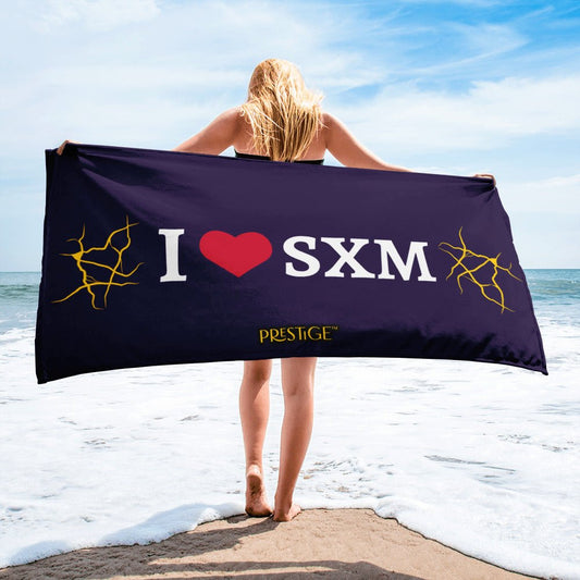 Serviette Prestige™ LOVE SXM Violet Tolopée et Or - Prestige SXM