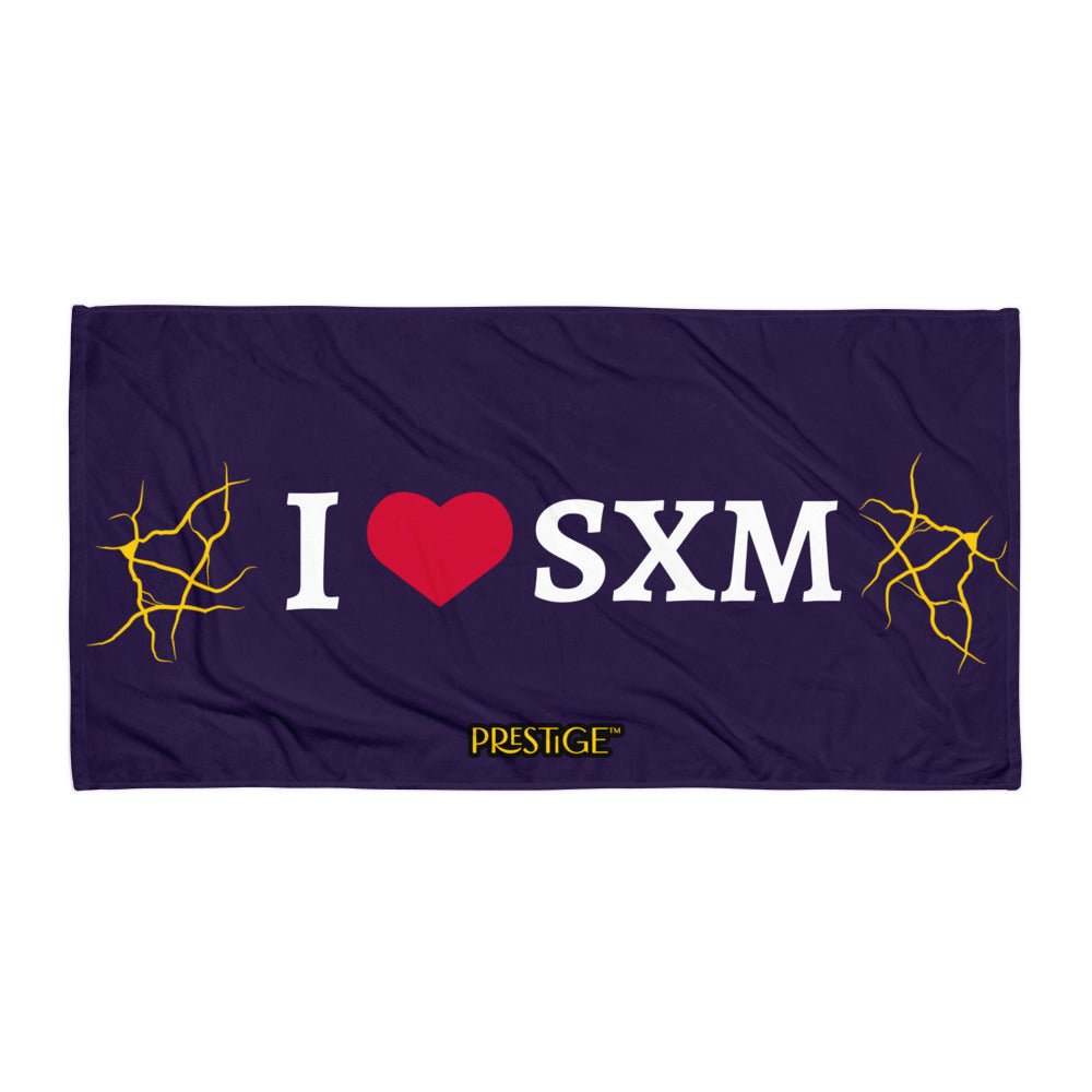 Serviette Prestige™ LOVE SXM Violet Tolopée et Or - Prestige SXM