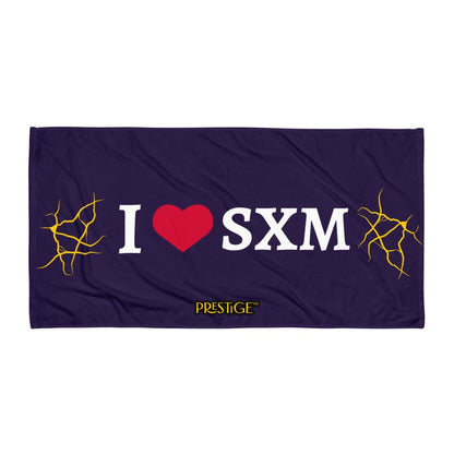 Serviette Prestige™ LOVE SXM Violet Tolopée et Or - Prestige SXM