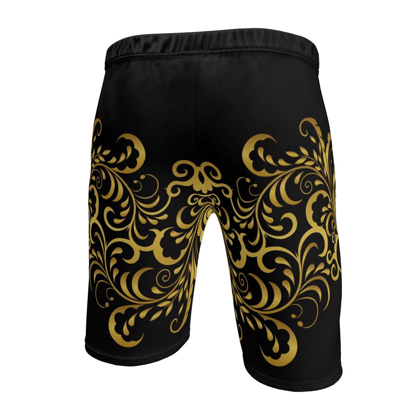 Short de sport Prestige™ Noir et Or Floraison homme - Prestige SXM