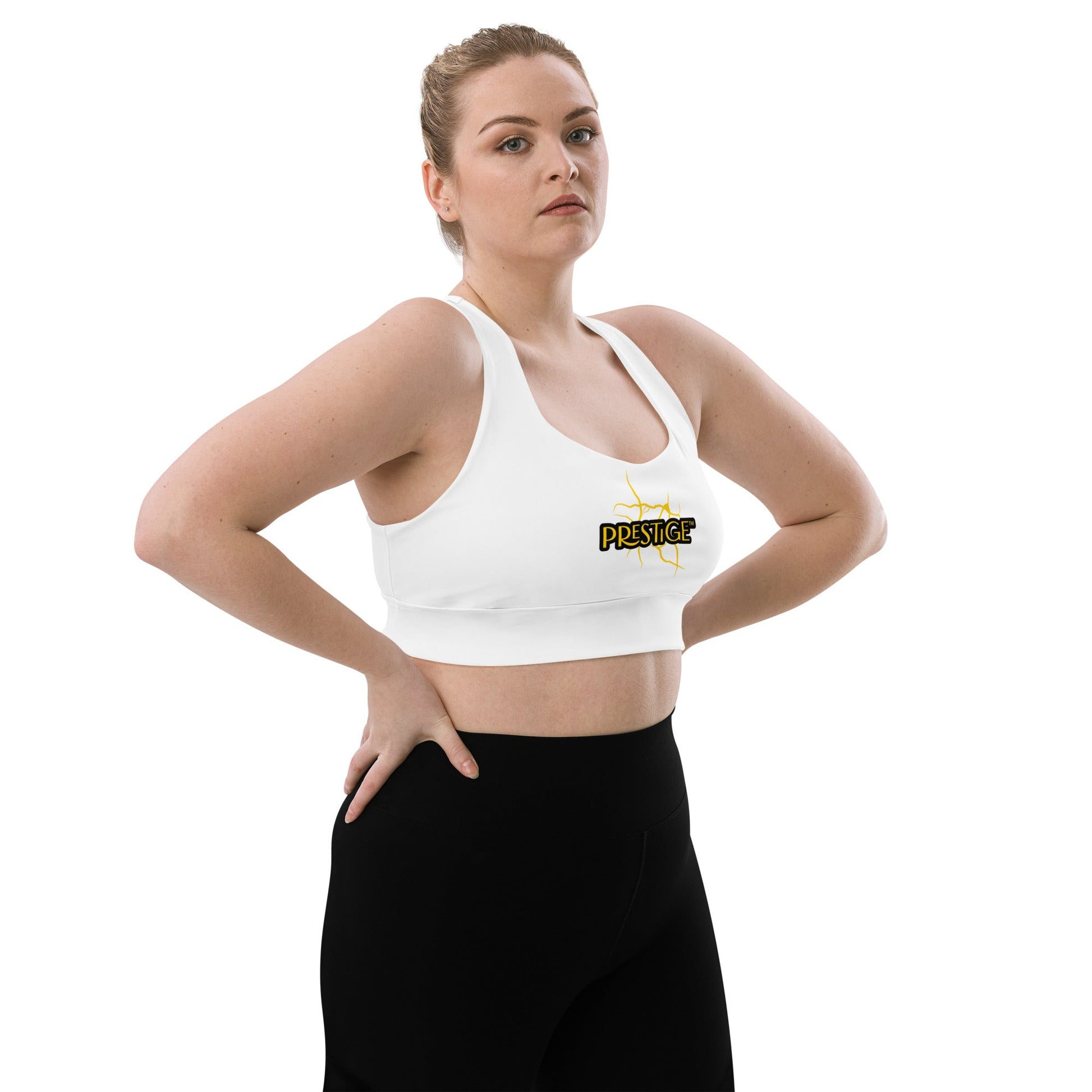 Soutien - gorge de sport longiligne Prestige™ "NEXT GEN" Blanc et Or - Prestige SXM