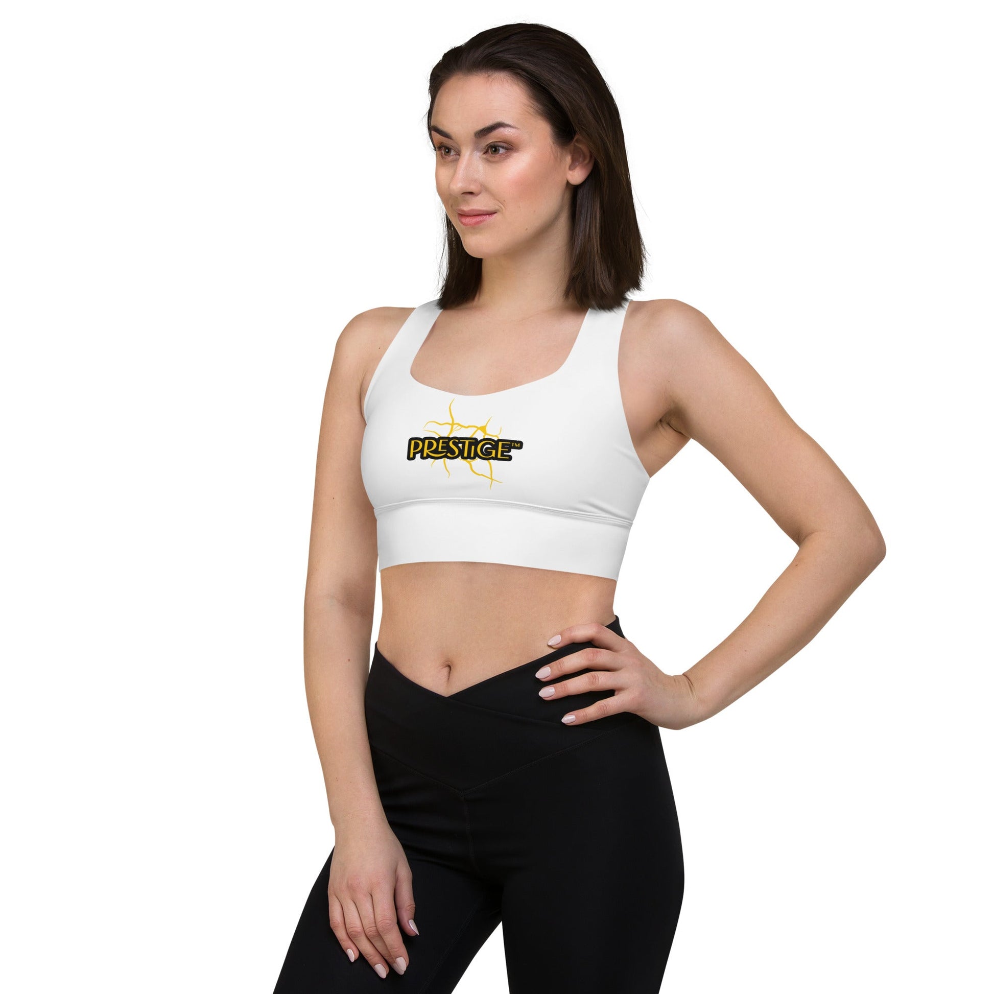 Soutien - gorge de sport longiligne Prestige™ "NEXT GEN" Blanc et Or - Prestige SXM