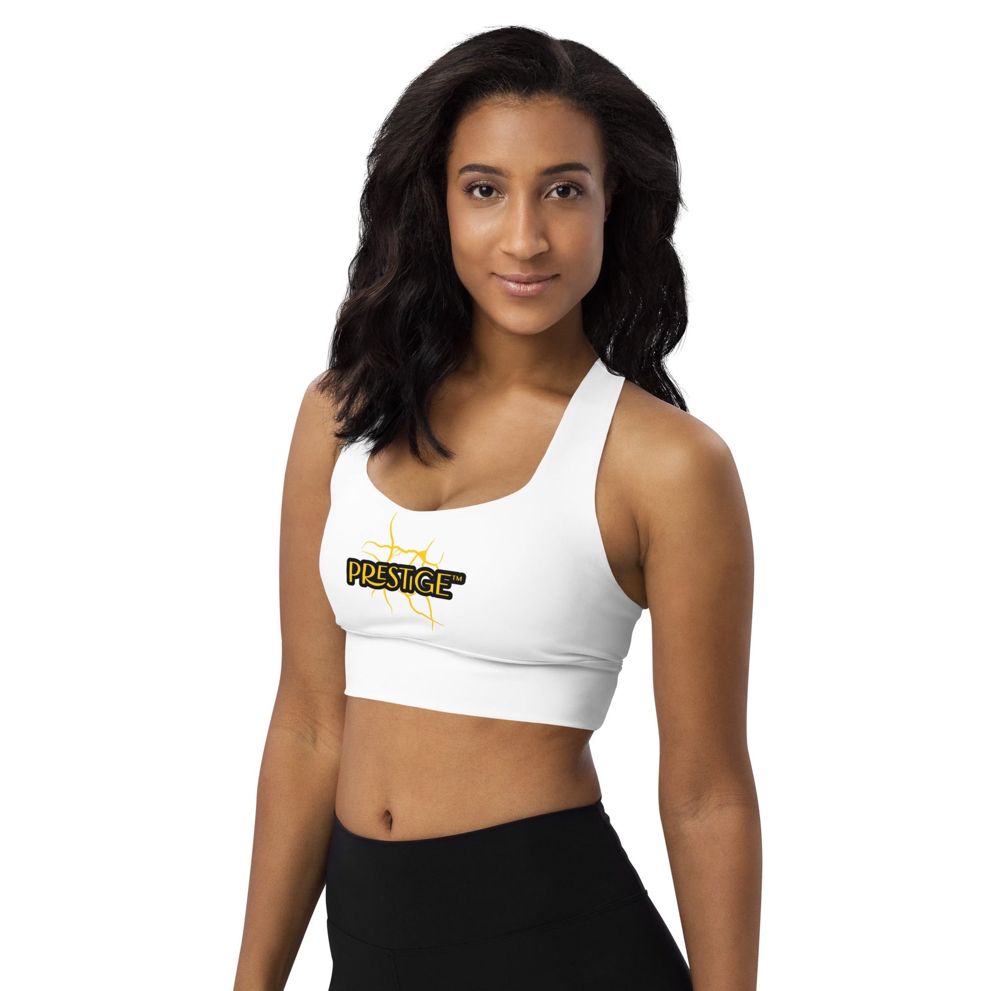 Soutien - gorge de sport longiligne Prestige™ "NEXT GEN" Blanc et Or - Prestige SXM