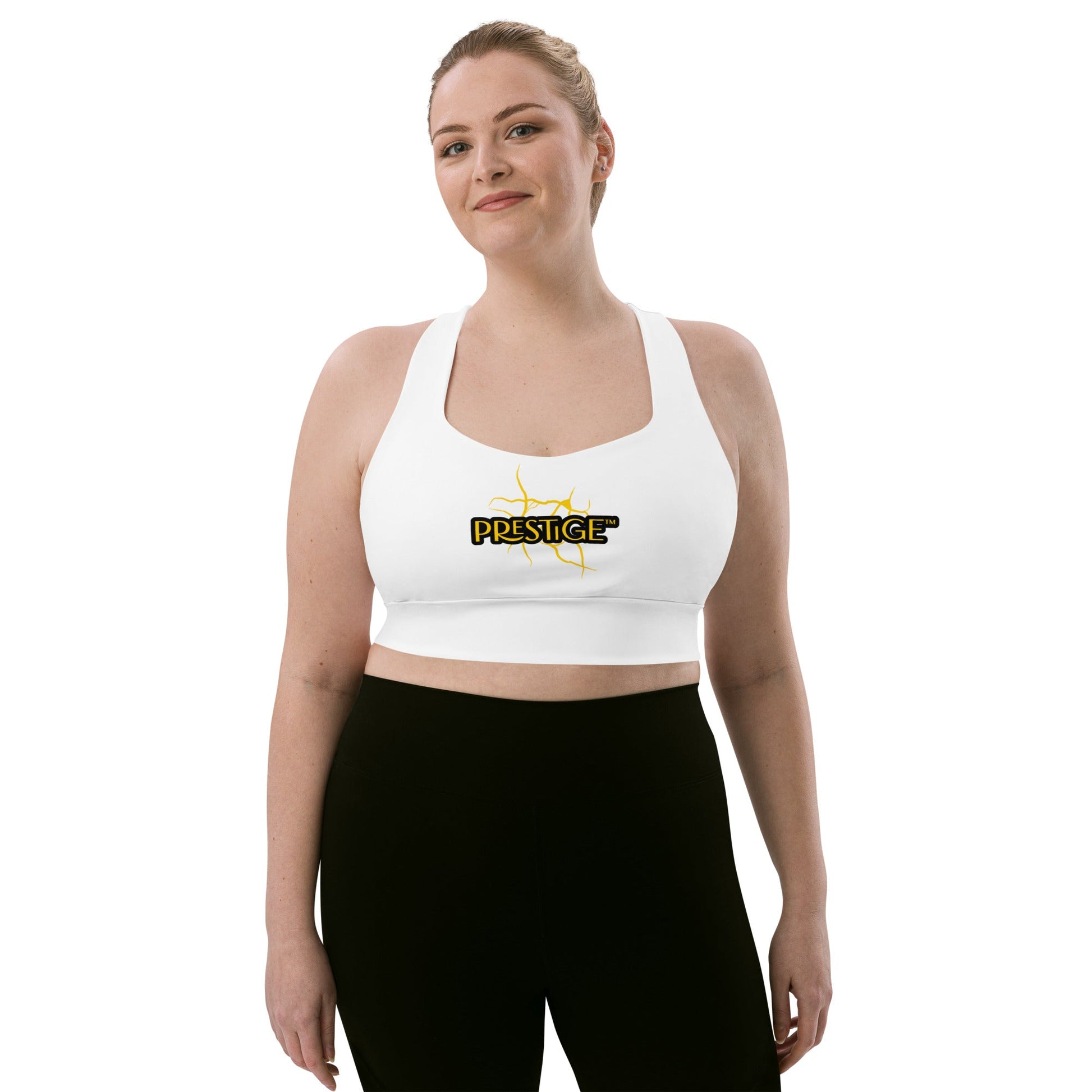 Soutien - gorge de sport longiligne Prestige™ "NEXT GEN" Blanc et Or - Prestige SXM