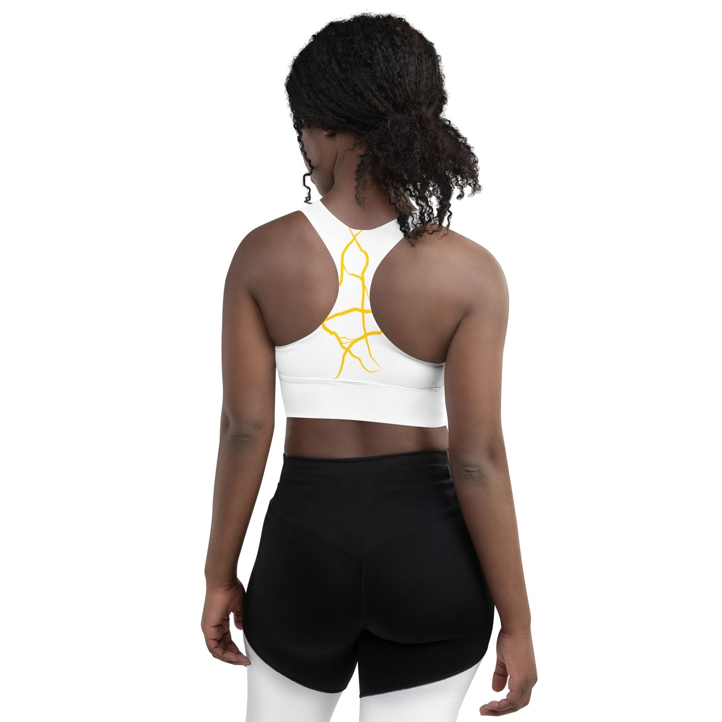 Soutien - gorge de sport longiligne Prestige™ "NEXT GEN" Blanc et Or - Prestige SXM