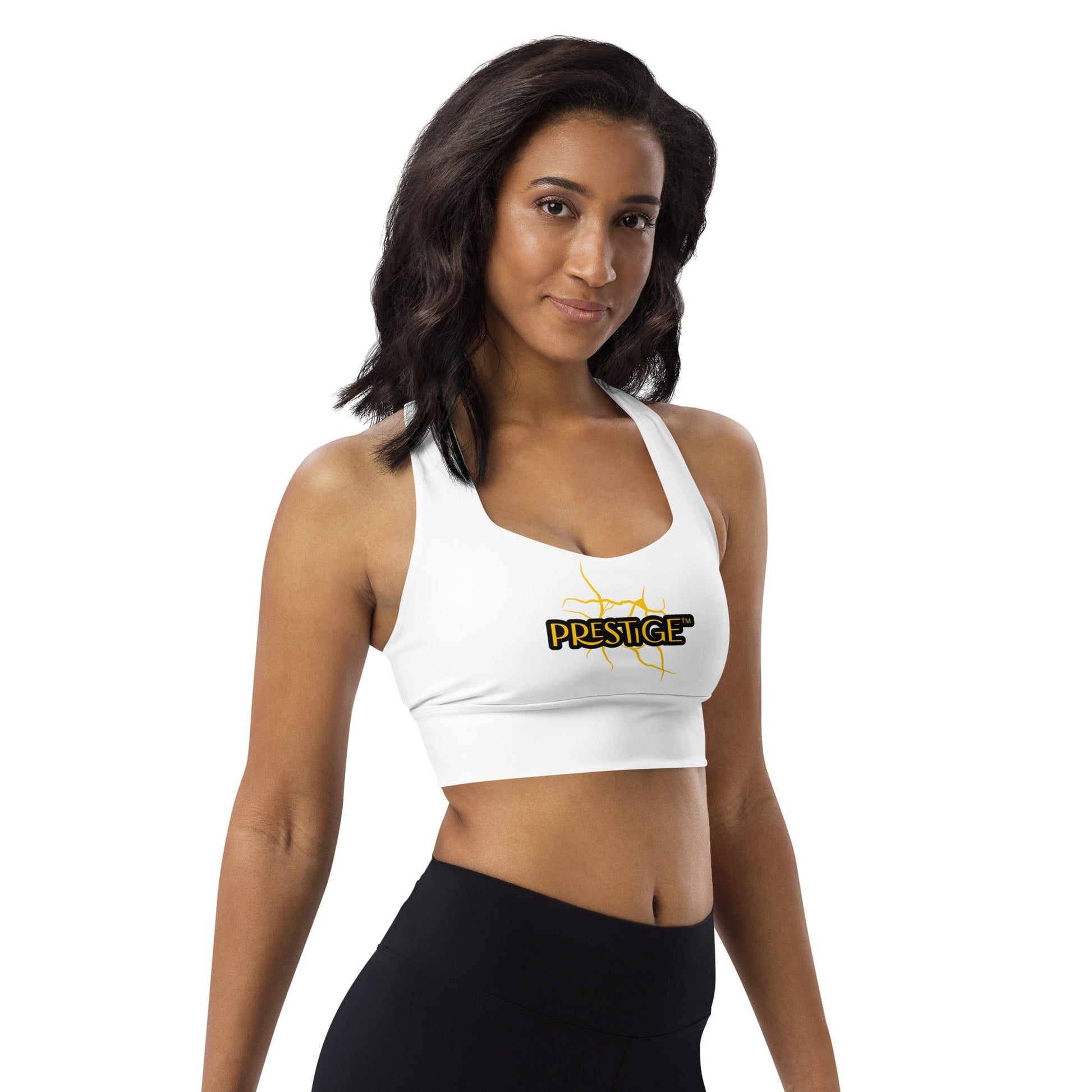 Soutien - gorge de sport longiligne Prestige™ "NEXT GEN" Blanc et Or - Prestige SXM