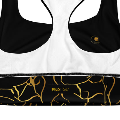 Soutien - gorge de sport longiligne Prestige™ Noir et Or semi Filament "ME MYSELF & I" - Prestige SXM