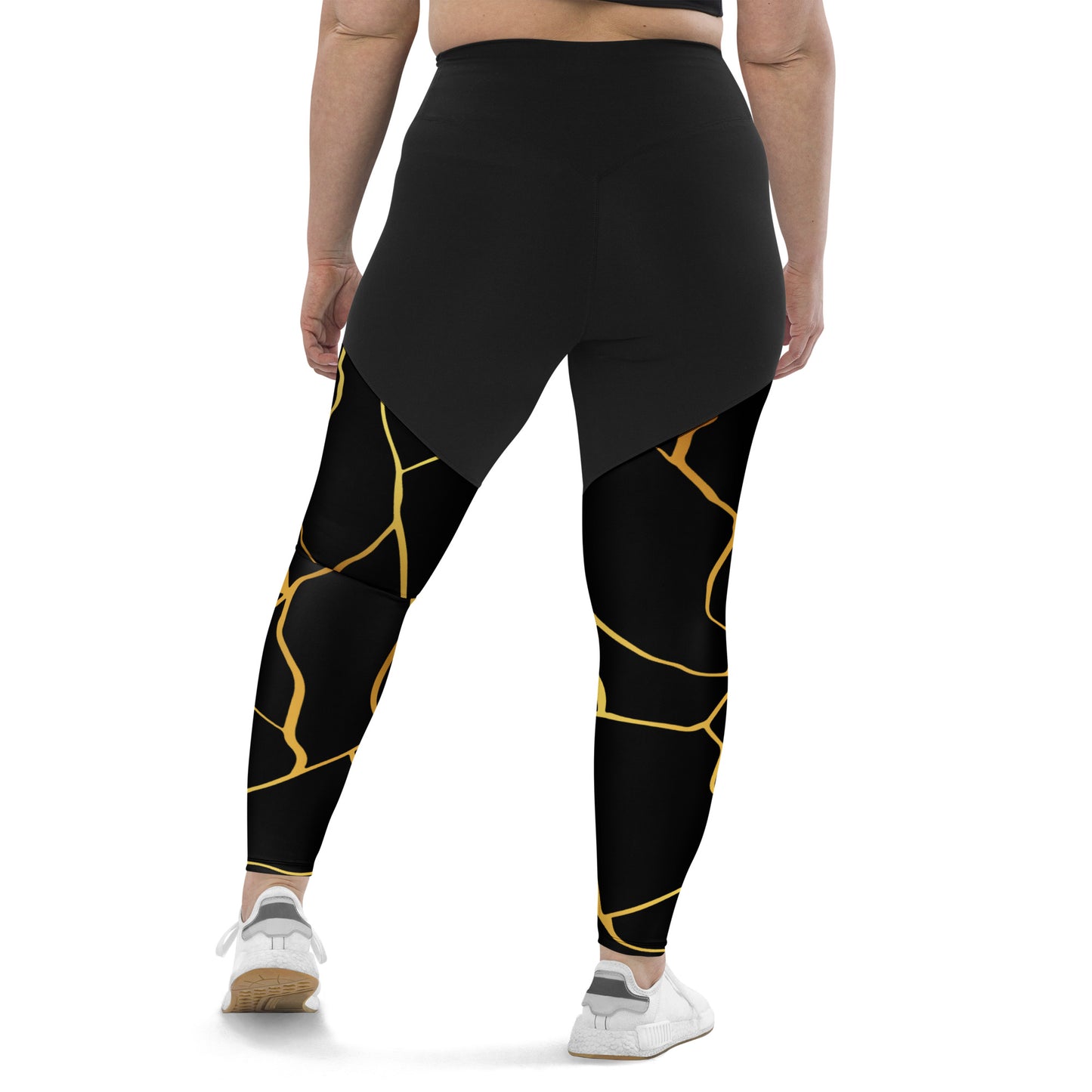 Prestige™ Black & Gold Sports & Fitness Leggings