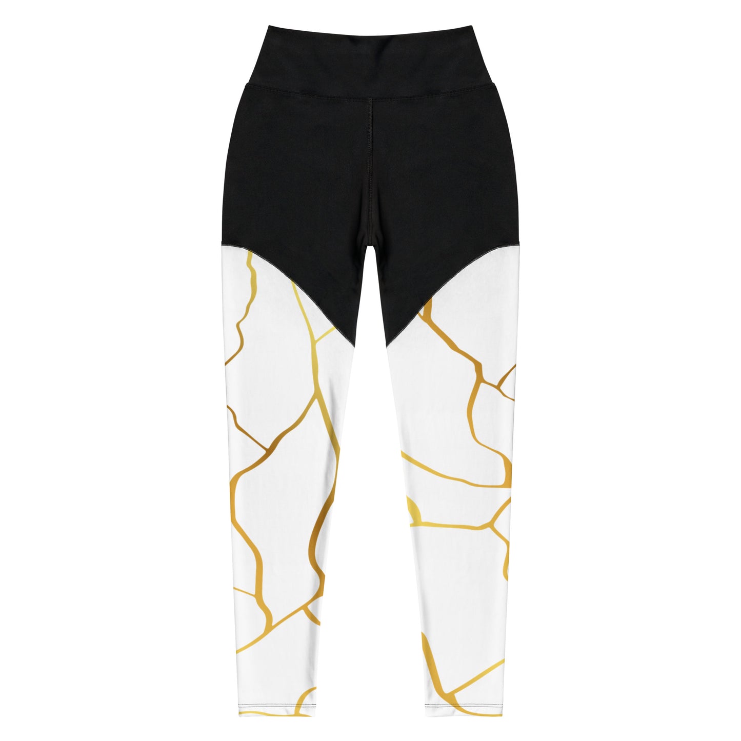 Legging de sport Prestige™ Blanc & Or Filament