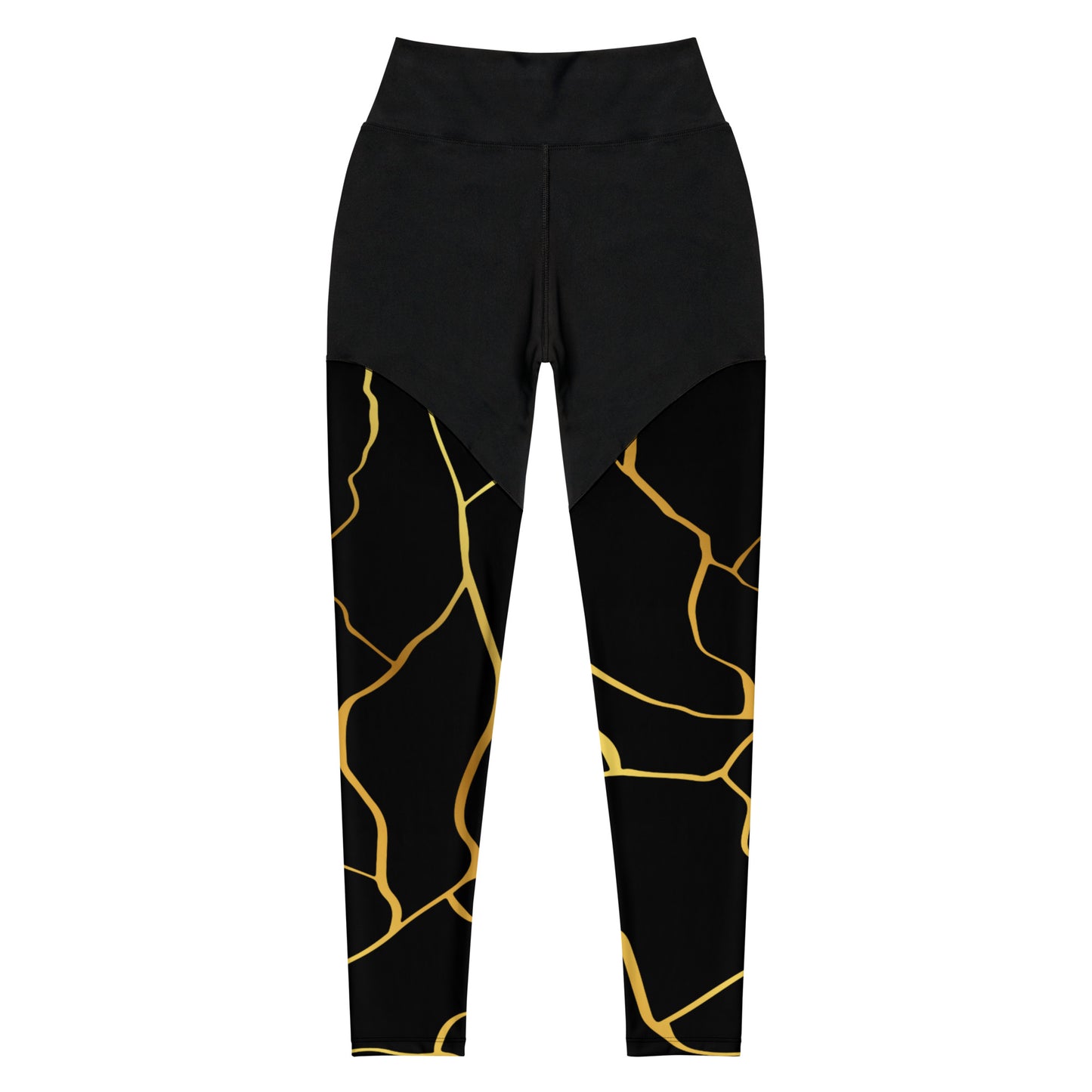 Prestige™ Black & Gold Sports & Fitness Leggings