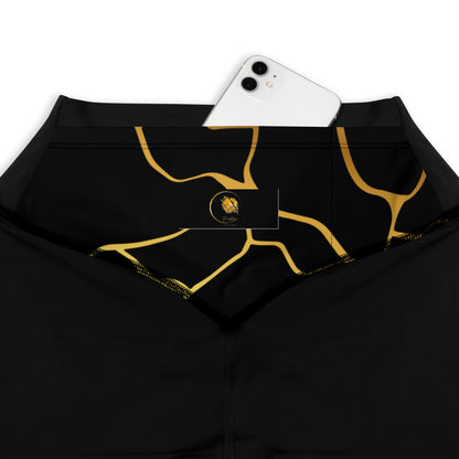 Prestige™ Black & Gold Sports & Fitness Leggings