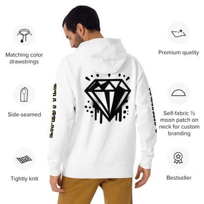 Sweat à Capuche Unisexe Prestige™ Blanc "I WAS BORN TO DO THIS" - Prestige SXM