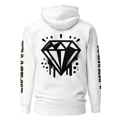 Sweat à Capuche Unisexe Prestige™ Blanc "I WAS BORN TO DO THIS" - Prestige SXM