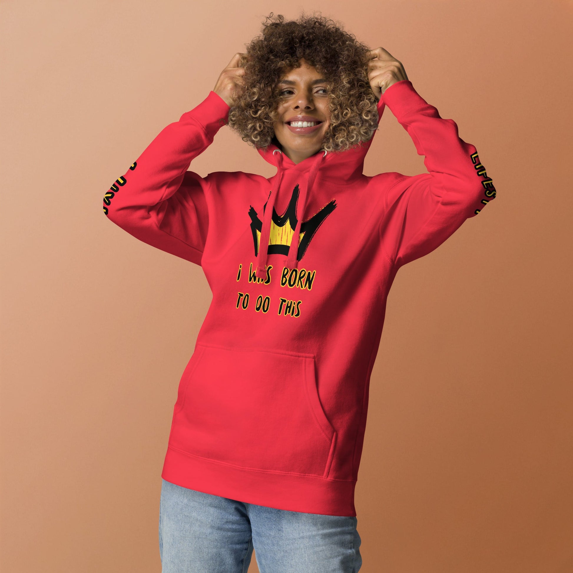 Sweat à Capuche Unisexe Prestige™ Rouge "I WAS BORN TO DO THIS" - Prestige SXM