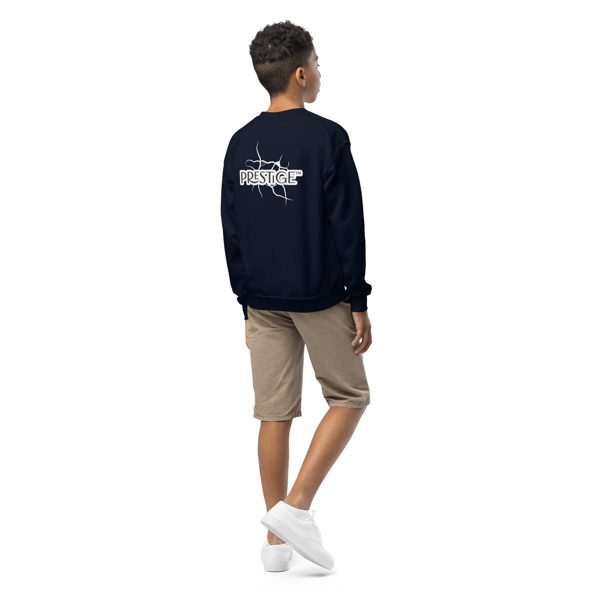 Sweat classique enfant Unisexe en Gildan 18000B Prestige™ Noir et Blanc NEW STYLE - Prestige SXM