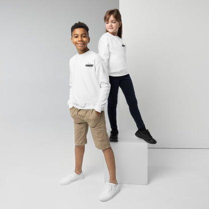 Sweat classique enfant Unisexe en Gildan 18000B Prestige™ Noir et Blanc NEW STYLE - Prestige SXM