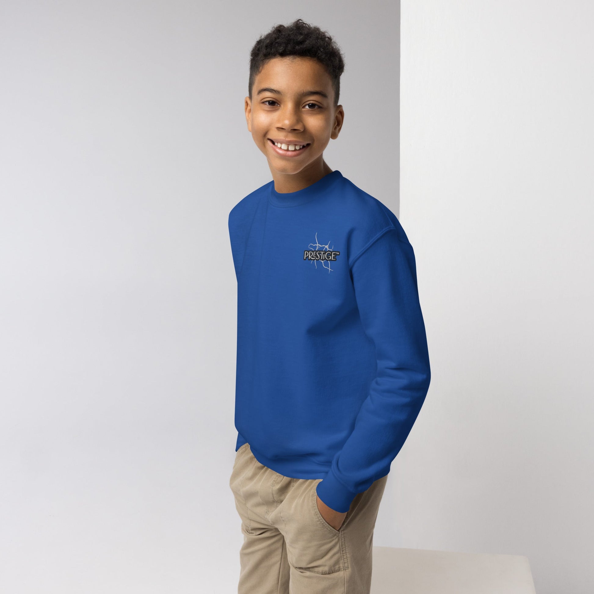 Sweat classique enfant Unisexe en Gildan 18000B Prestige™ Noir et Blanc NEW STYLE - Prestige SXM