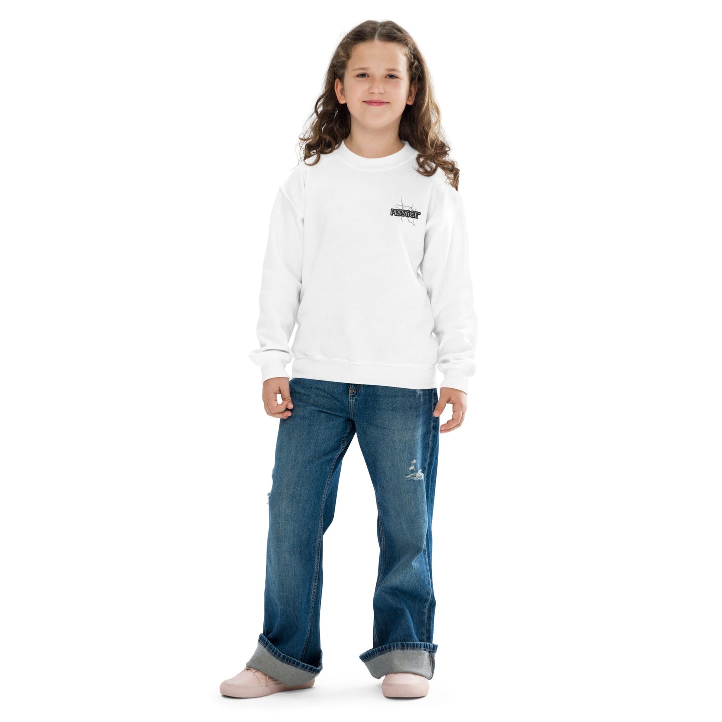 Sweat classique enfant Unisexe en Gildan 18000B Prestige™ Noir et Blanc NEW STYLE - Prestige SXM