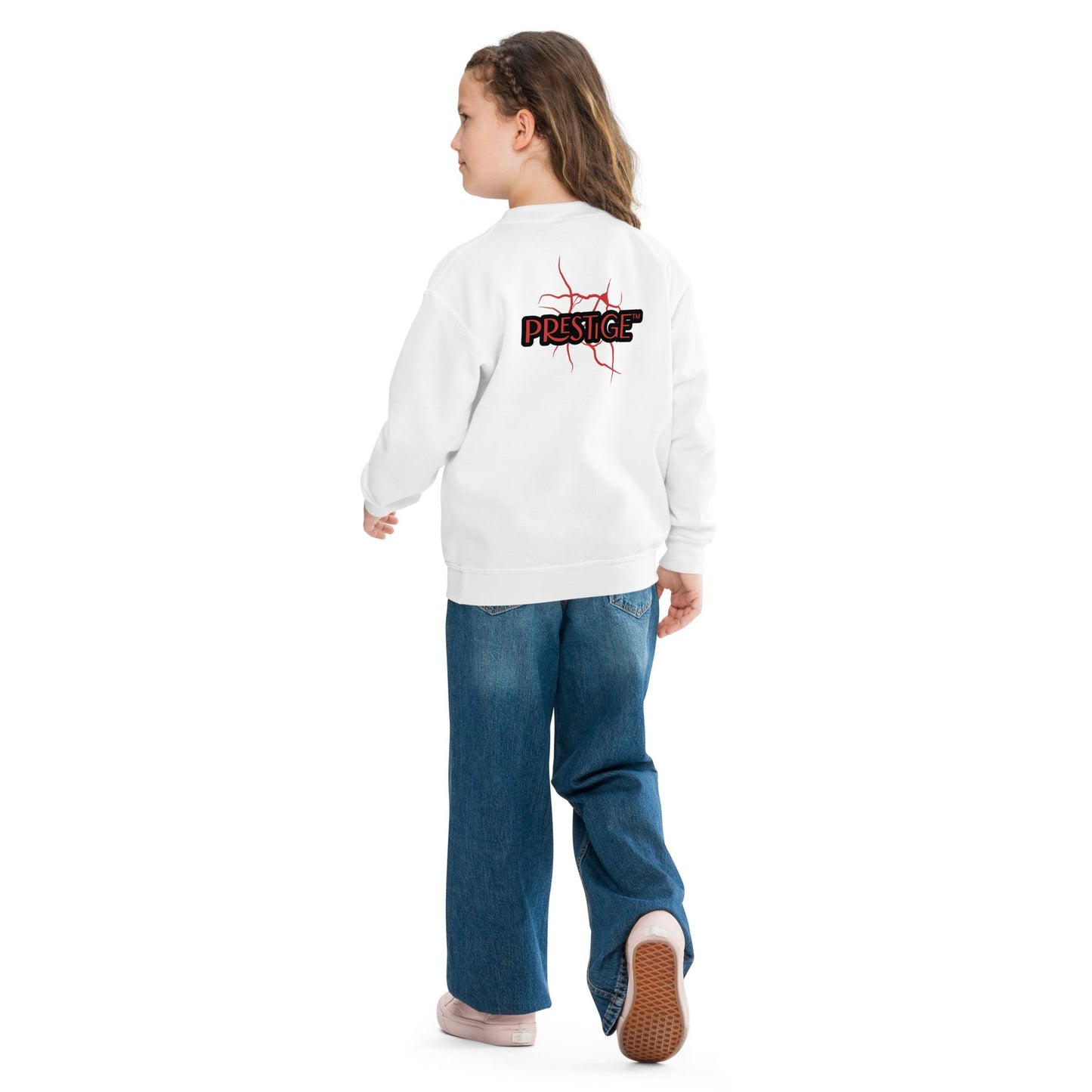 Sweat classique enfant Unisexe en Gildan 18000B Prestige™ Noir et Rouge NEW STYLE - Prestige SXM