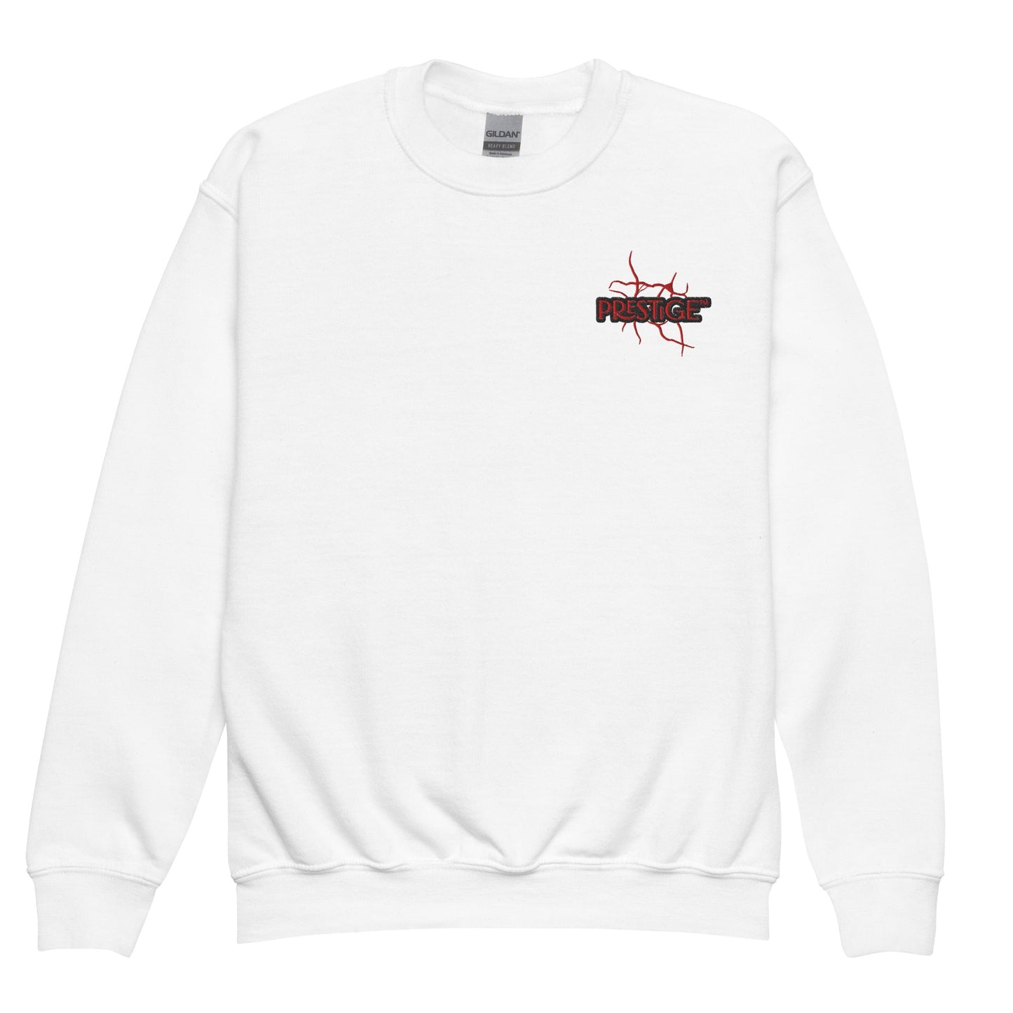 Sweat classique enfant Unisexe en Gildan 18000B Prestige™ Noir et Rouge NEW STYLE - Prestige SXM