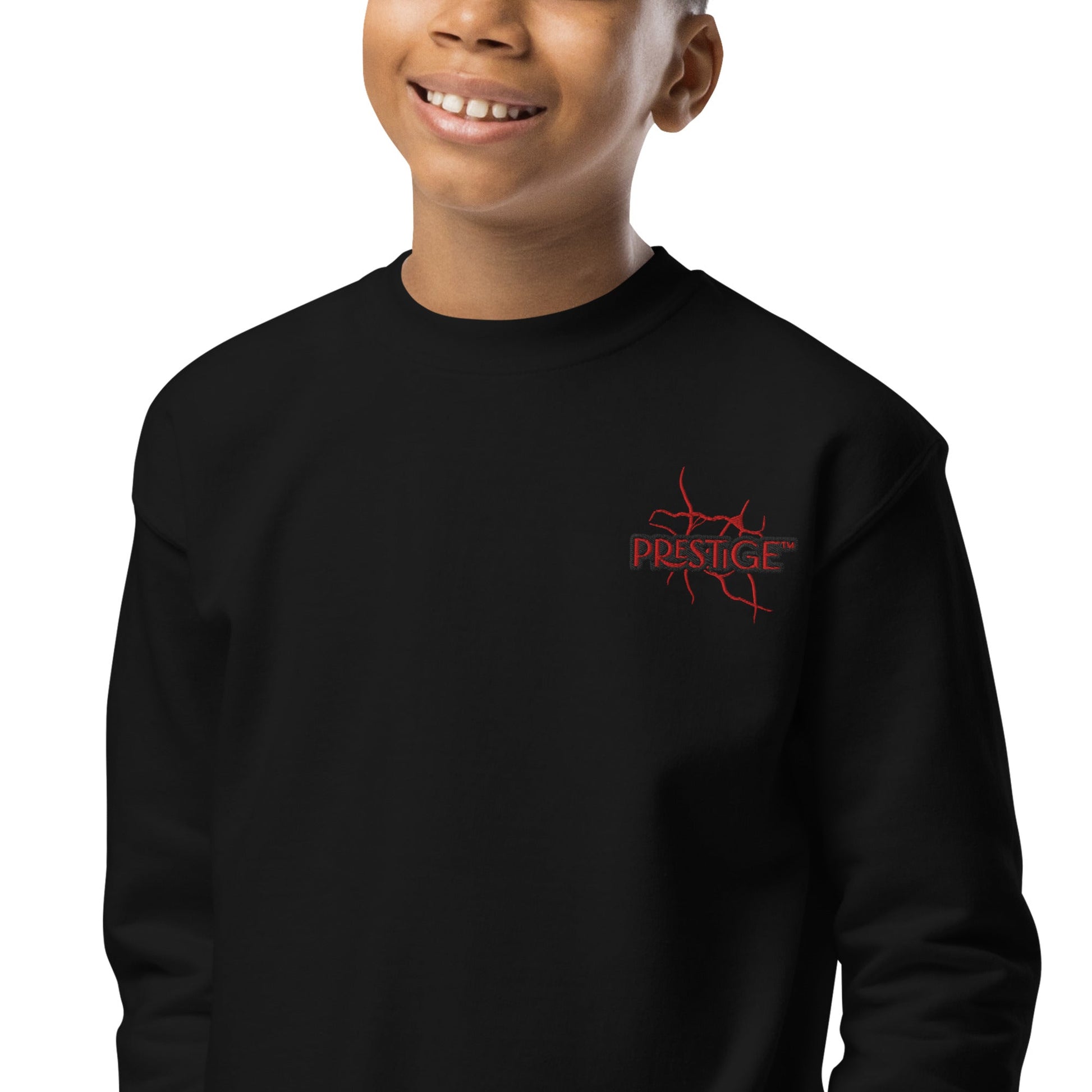 Sweat classique enfant Unisexe en Gildan 18000B Prestige™ Noir et Rouge NEW STYLE - Prestige SXM