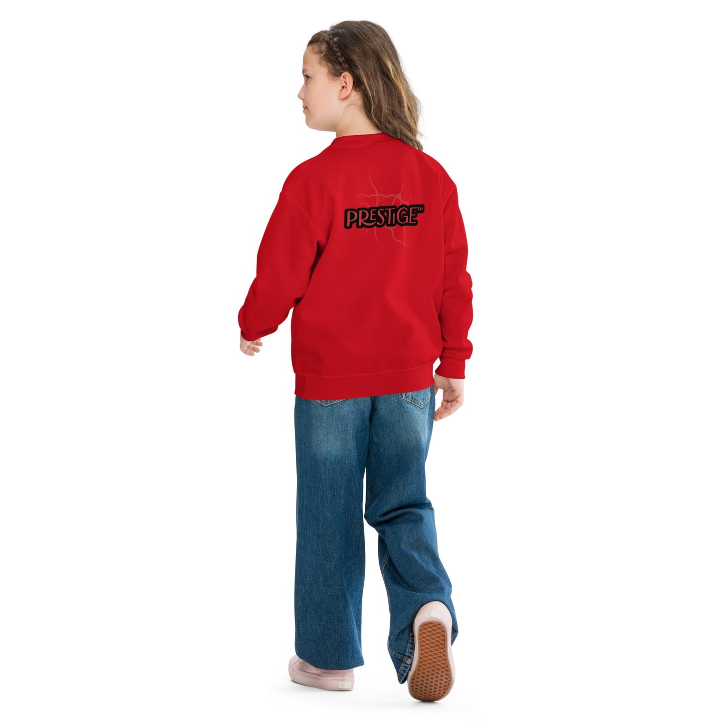 Sweat classique enfant Unisexe en Gildan 18000B Prestige™ Noir et Rouge NEW STYLE - Prestige SXM