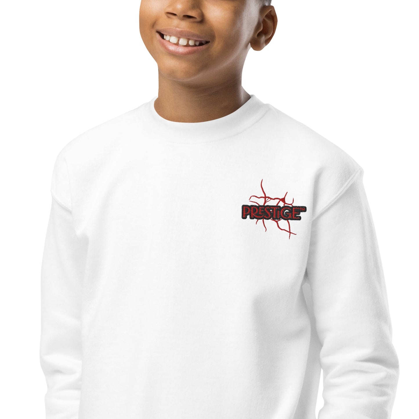 Sweat classique enfant Unisexe en Gildan 18000B Prestige™ Noir et Rouge NEW STYLE - Prestige SXM