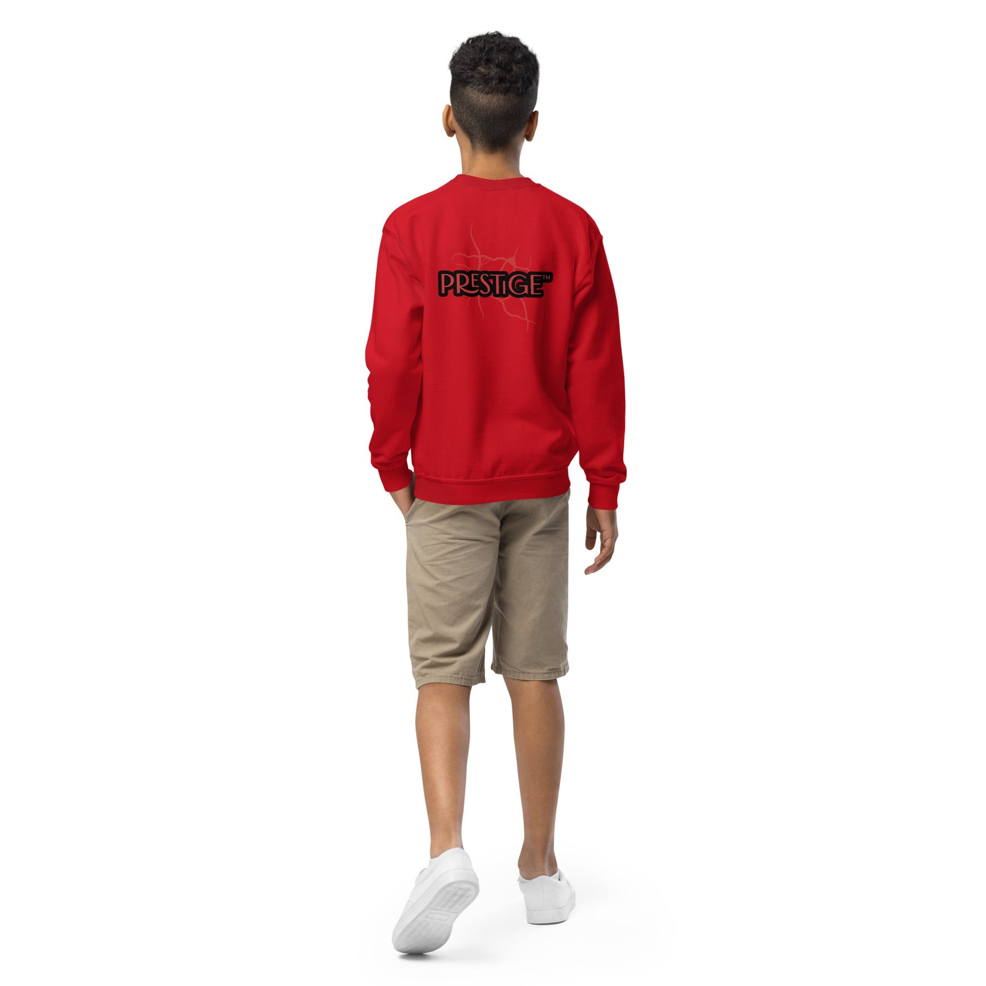 Sweat classique enfant Unisexe en Gildan 18000B Prestige™ Noir et Rouge NEW STYLE - Prestige SXM