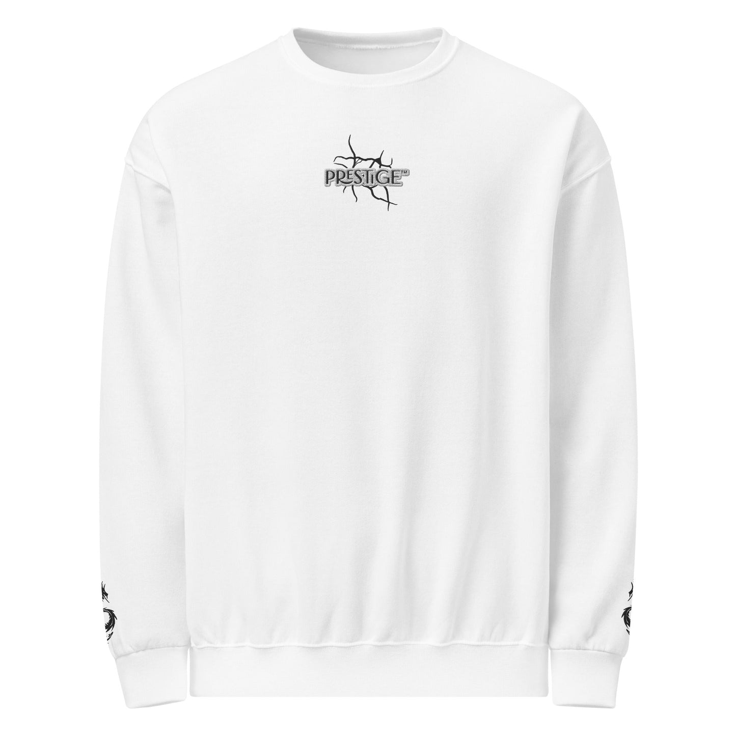 Sweat col rond unisexe Prestige™ Blanc & Noir "DRAGON" - Prestige SXM