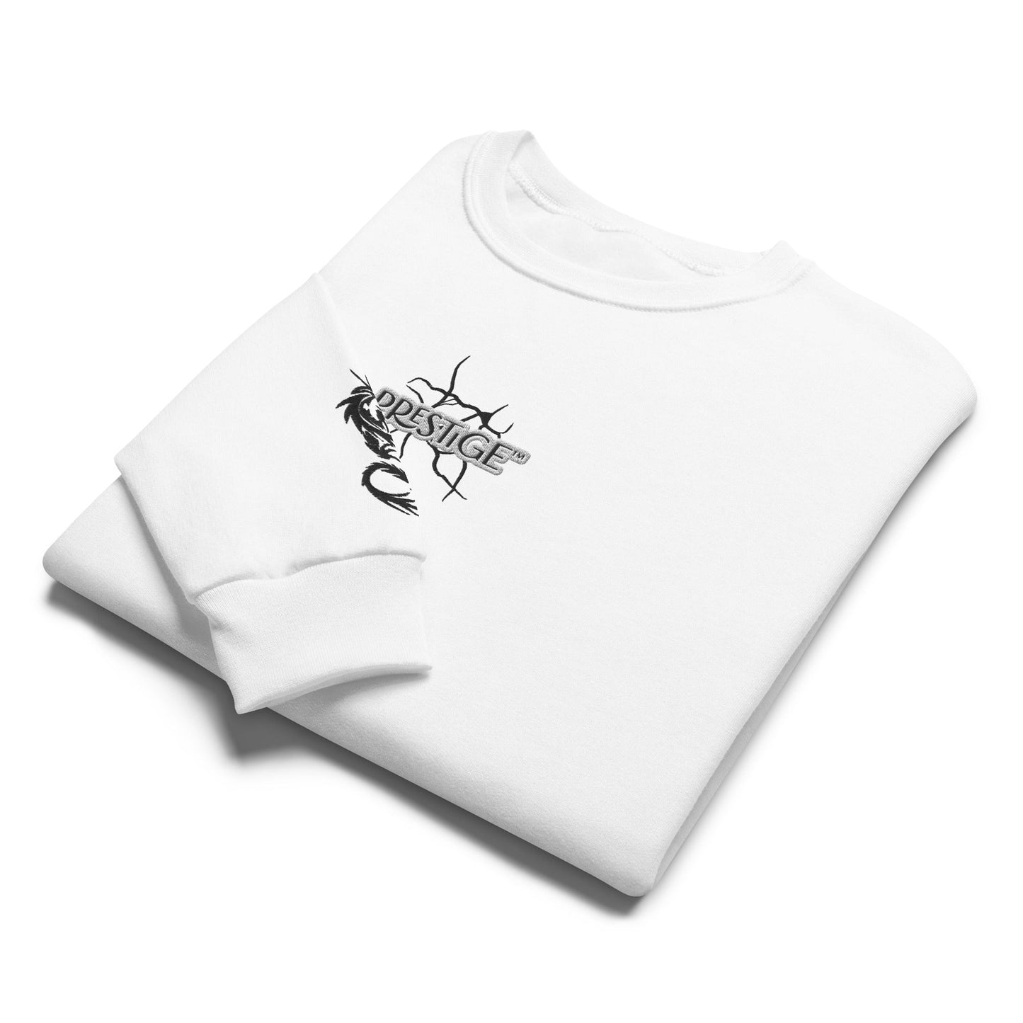 Sweat col rond unisexe Prestige™ Blanc & Noir "DRAGON" - Prestige SXM