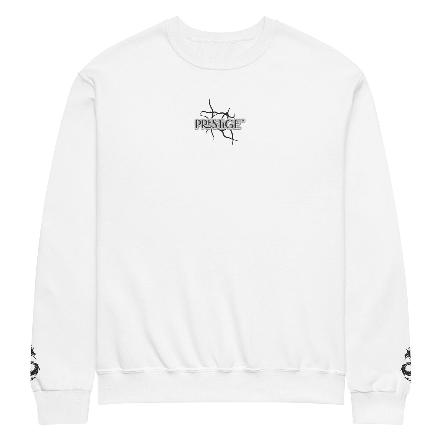 Sweat col rond unisexe Prestige™ Blanc & Noir "DRAGON" - Prestige SXM