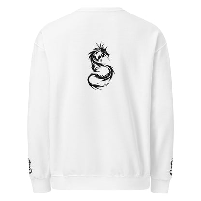 Sweat col rond unisexe Prestige™ Blanc & Noir "DRAGON" - Prestige SXM