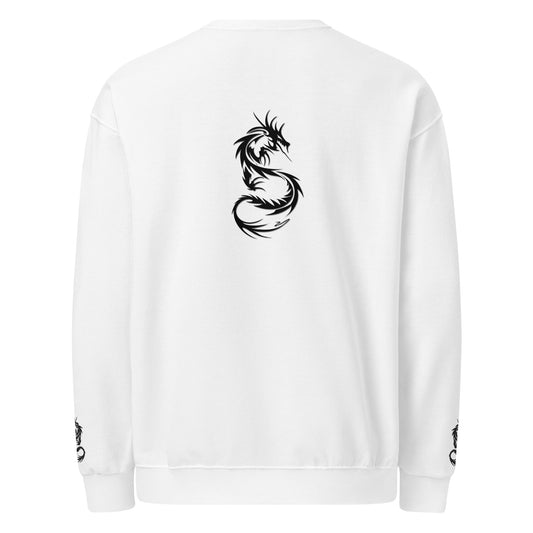 Sweat col rond unisexe Prestige™ Blanc & Noir "DRAGON" - Prestige SXM