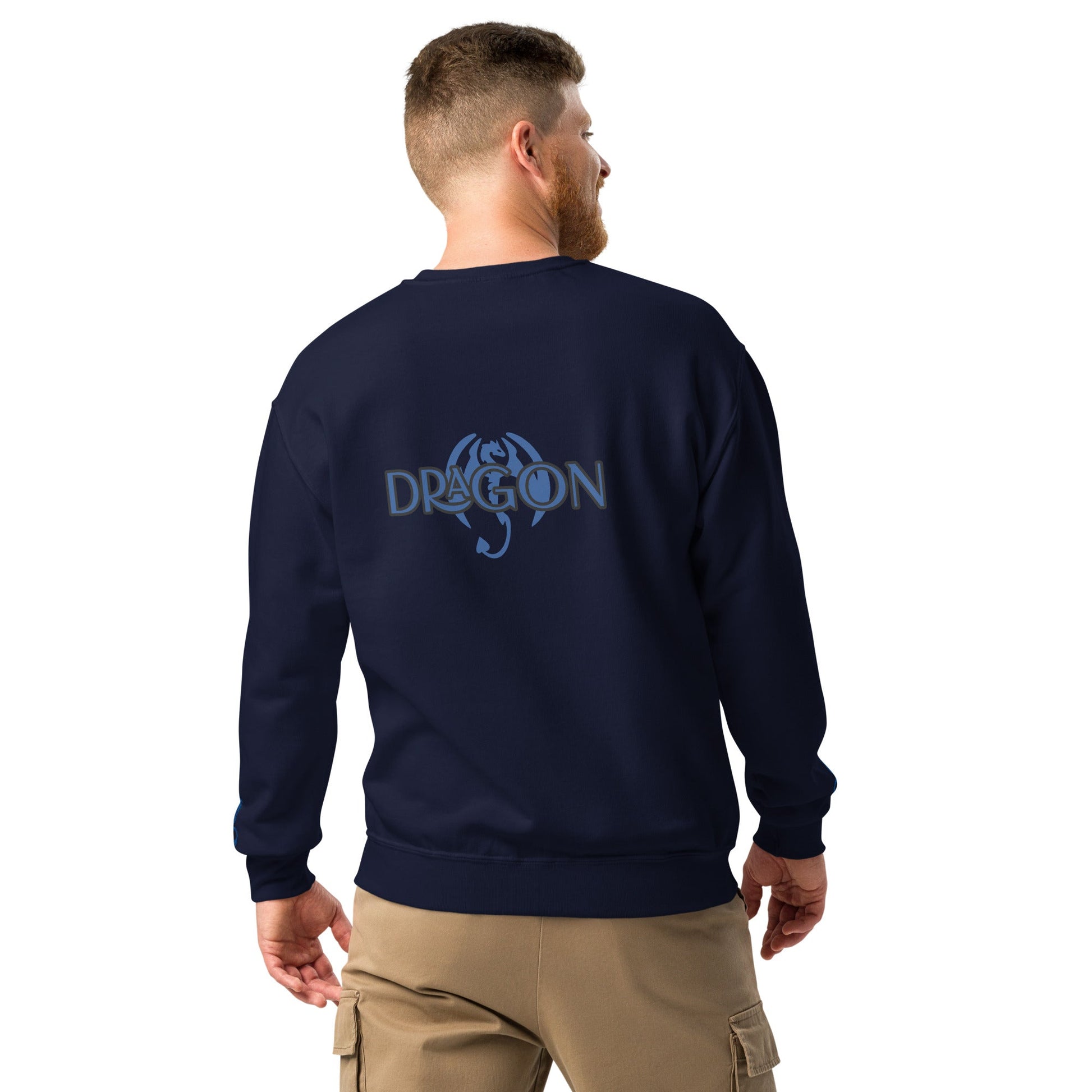 Sweat col rond unisexe Prestige™ Navy & Noir "DRAGON" - Prestige SXM