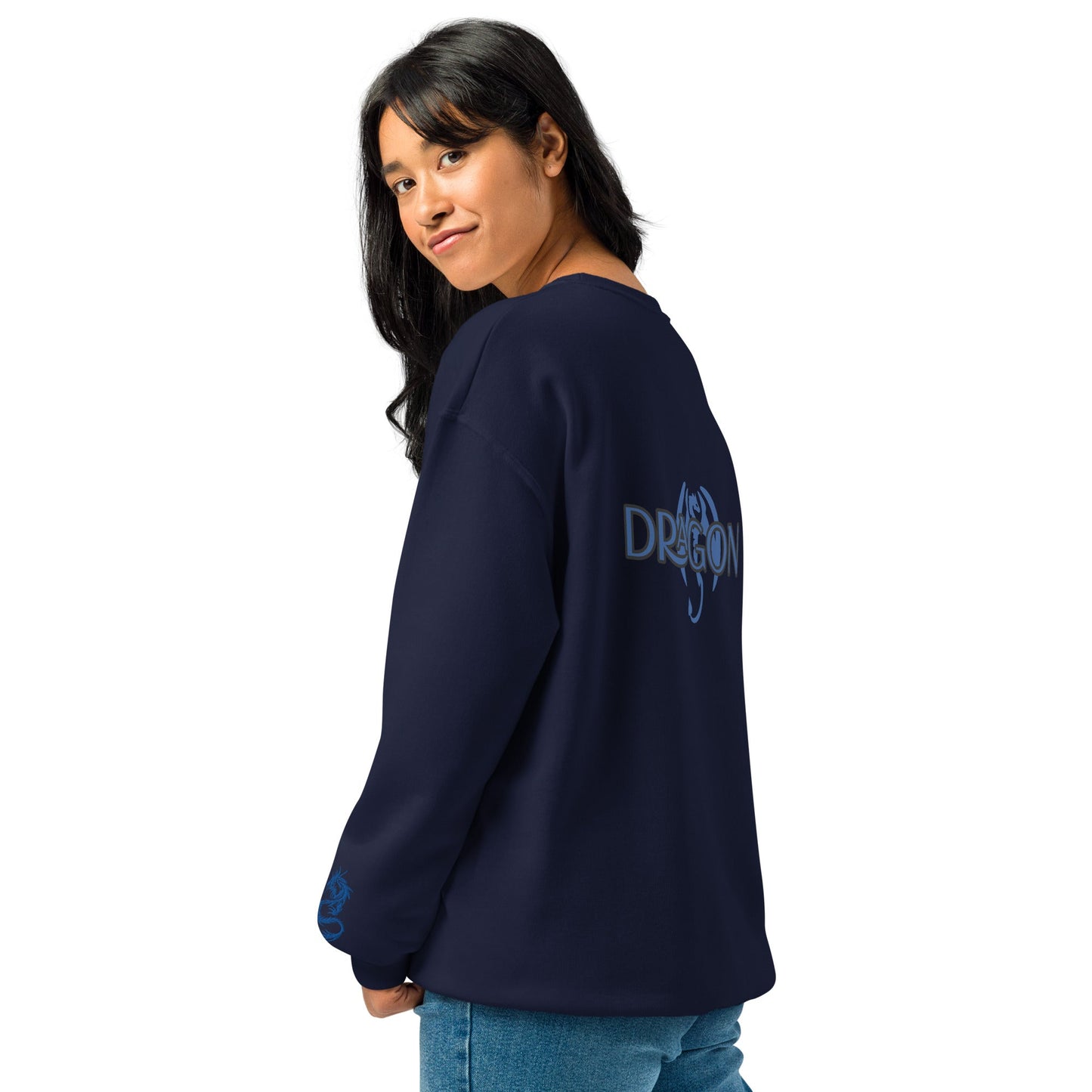 Sweat col rond unisexe Prestige™ Navy & Noir "DRAGON" - Prestige SXM