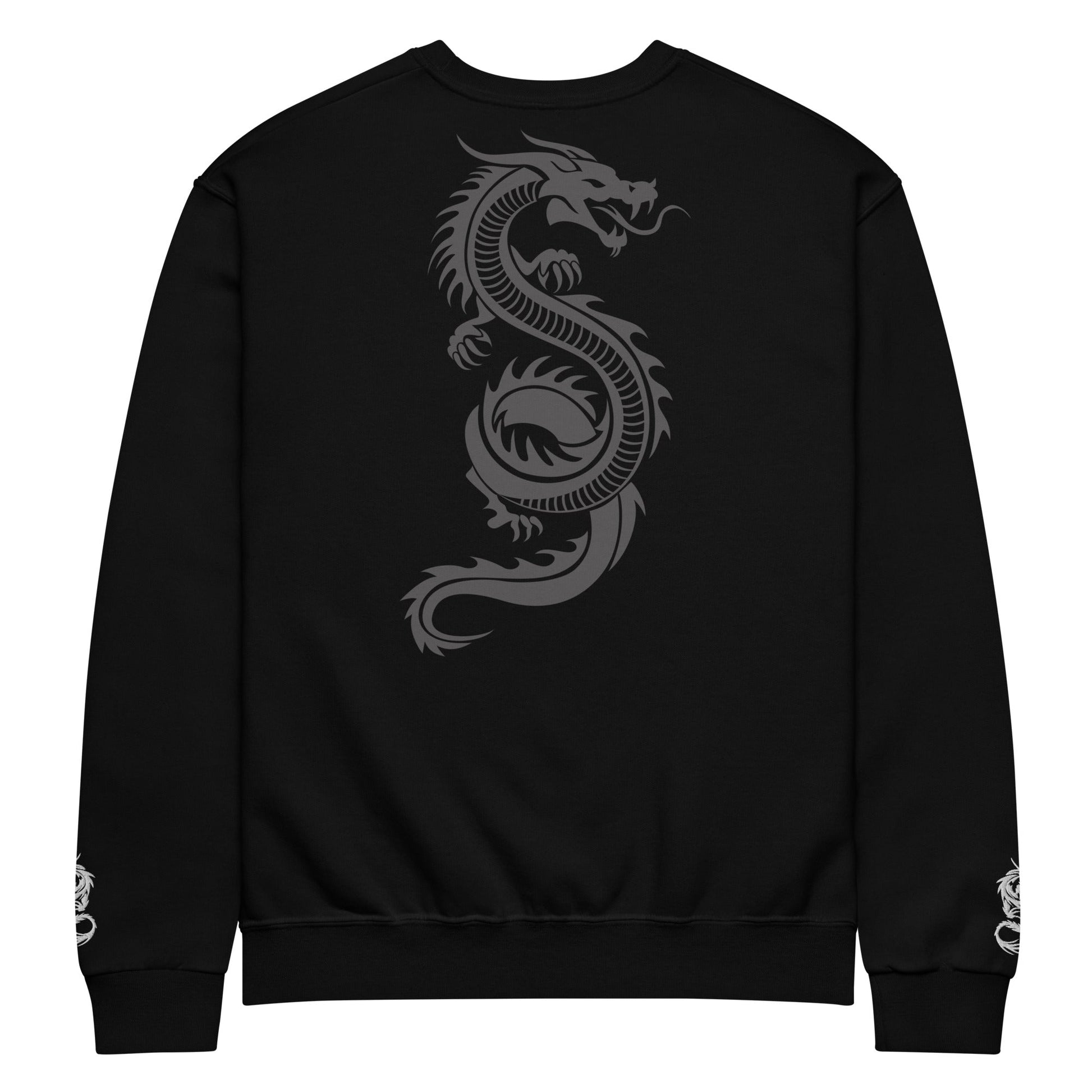 Sweat col rond unisexe Prestige™ Noir et Blanc "DRAGON" - Prestige SXM