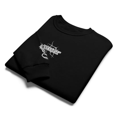 Sweat col rond unisexe Prestige™ Noir et Blanc "DRAGON" - Prestige SXM