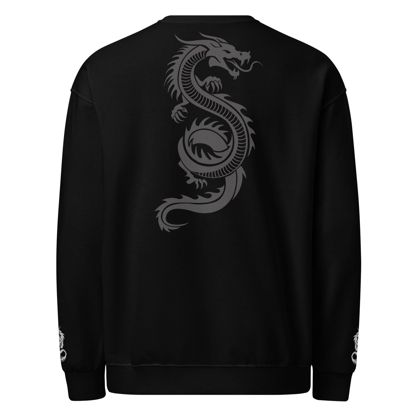 Sweat col rond unisexe Prestige™ Noir et Blanc "DRAGON" - Prestige SXM