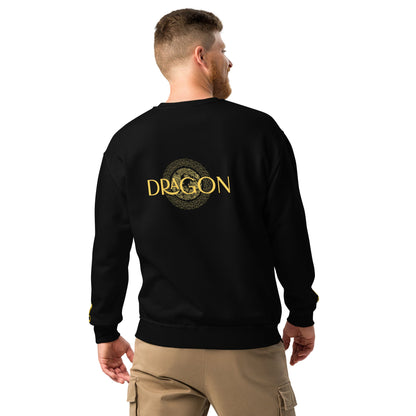 Sweat col rond unisexe Prestige™ Noir & Or "DRAGON" - Prestige SXM