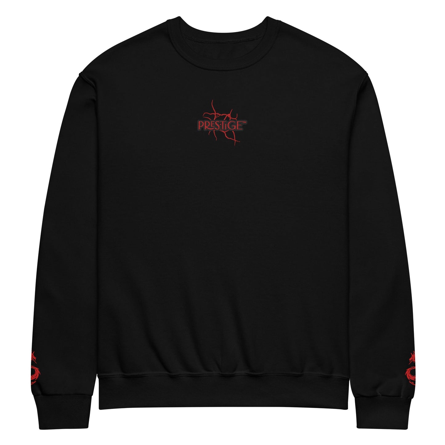 Sweat col rond unisexe Prestige™ Noir & Rouge "DRAGON" - Prestige SXM