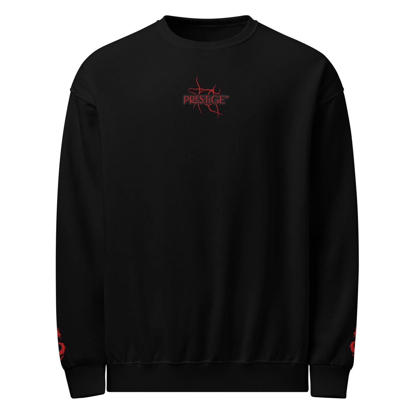 Sweat col rond unisexe Prestige™ Noir & Rouge "DRAGON" - Prestige SXM