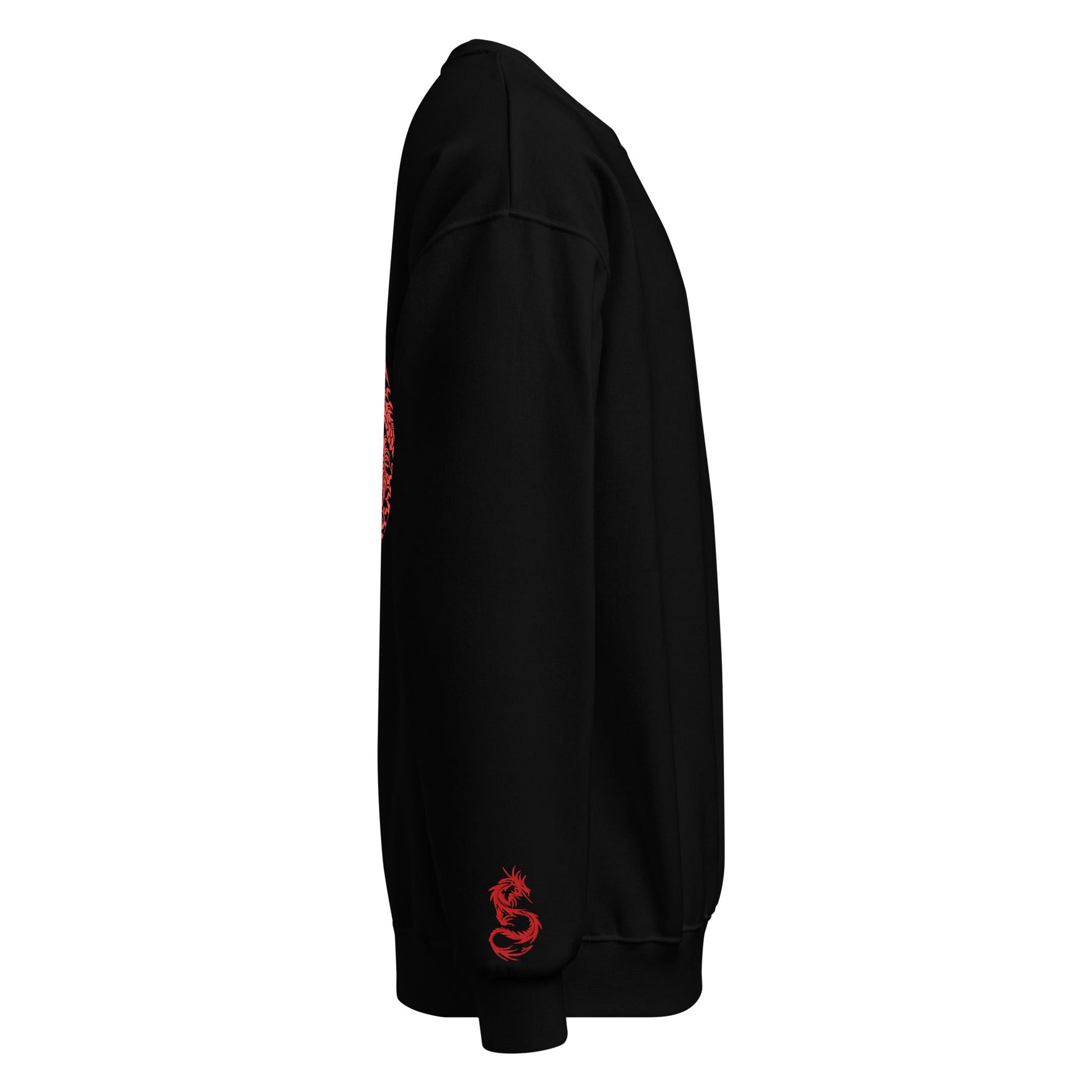 Sweat col rond unisexe Prestige™ Noir & Rouge "DRAGON" - Prestige SXM