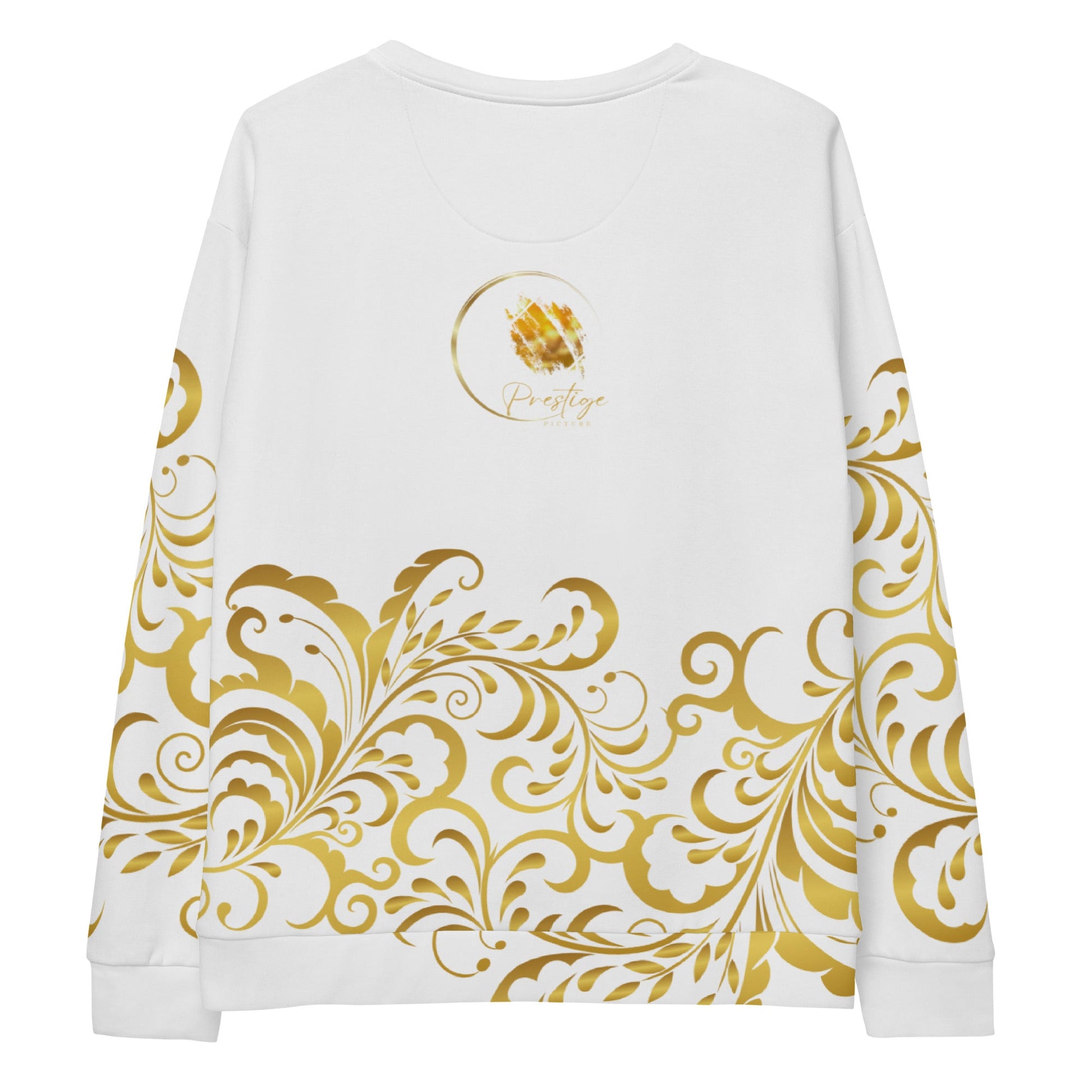 Sweat - Shirt Prestige™ Blanc et Or Unisexe Floraison - Prestige SXM