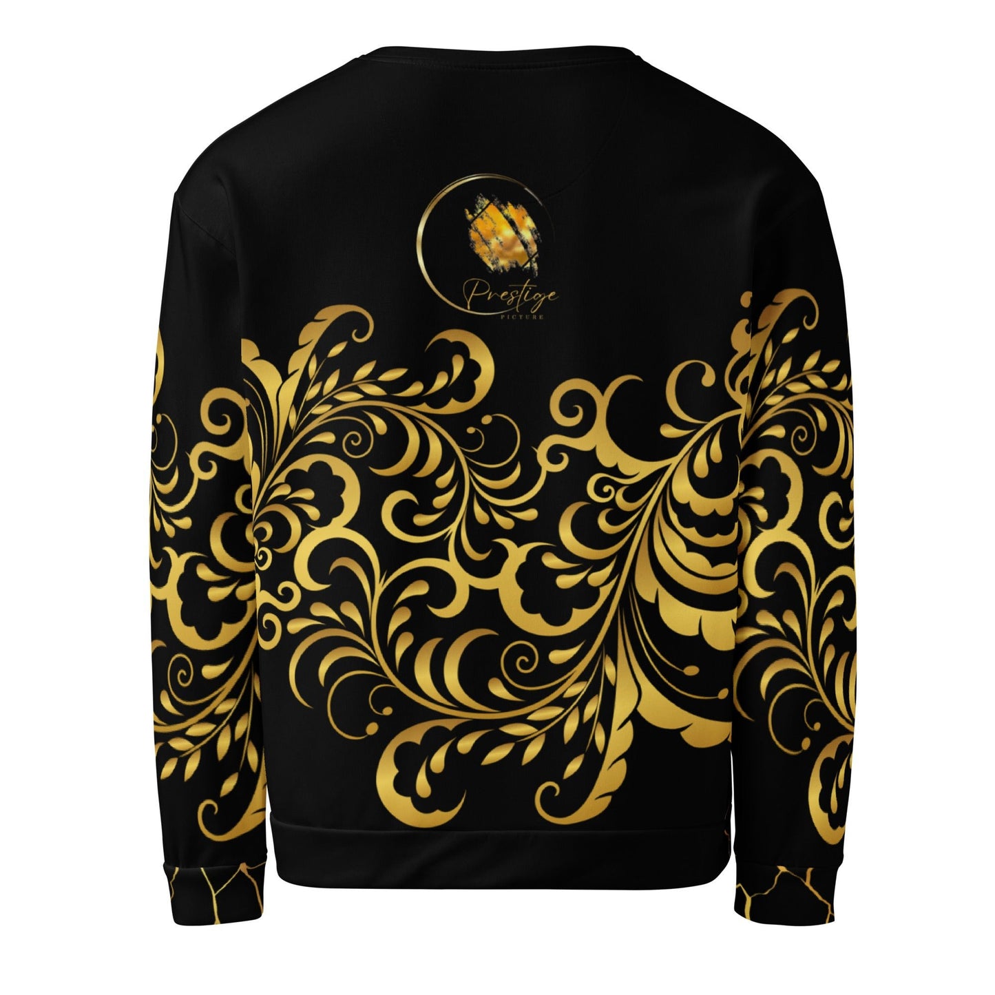 Sweat - Shirt Prestige™ Noir et Or Unisexe Floraison - Prestige SXM