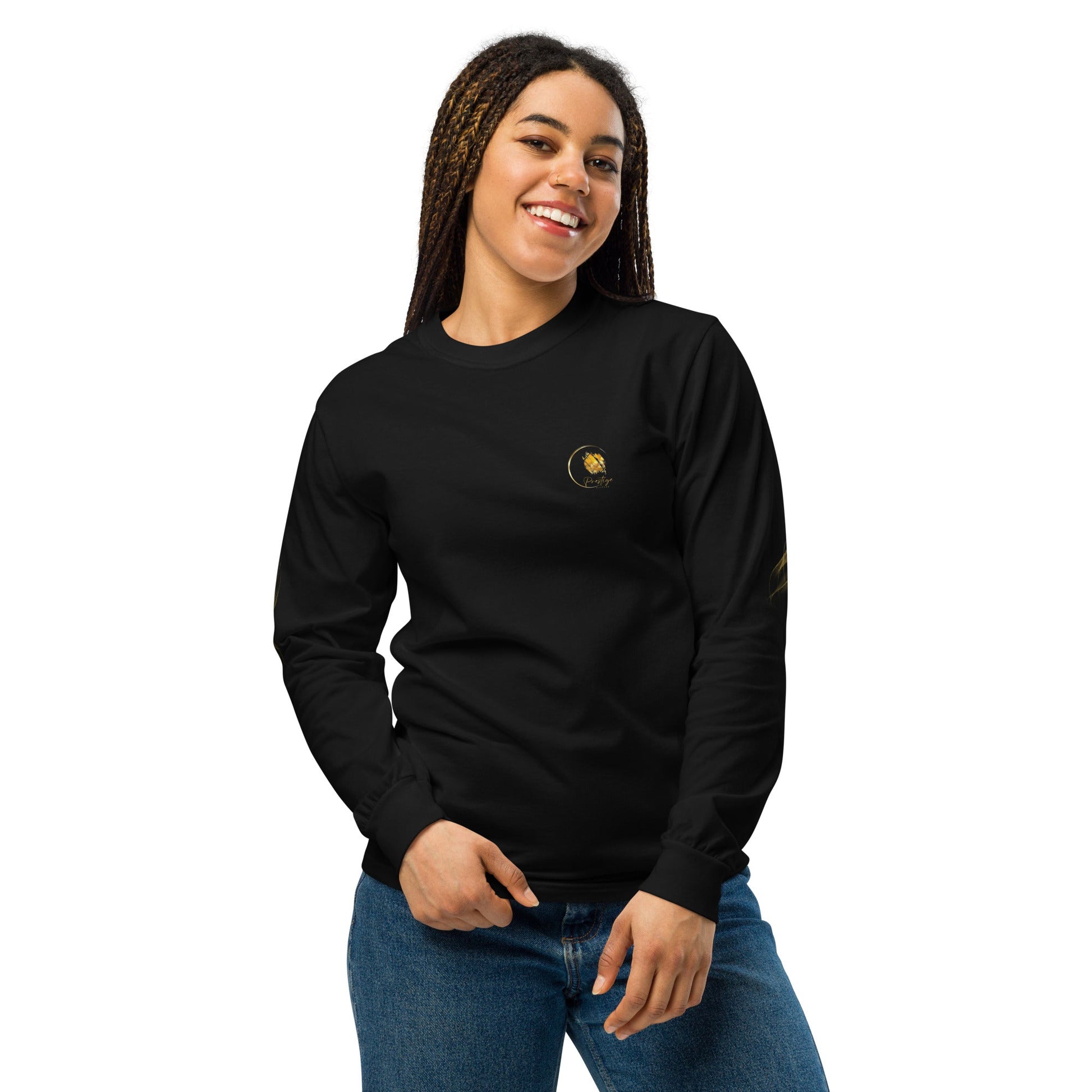 Sweatshirt unisexe Prestige™ à manches longues teinté Noir et Or - Prestige SXM